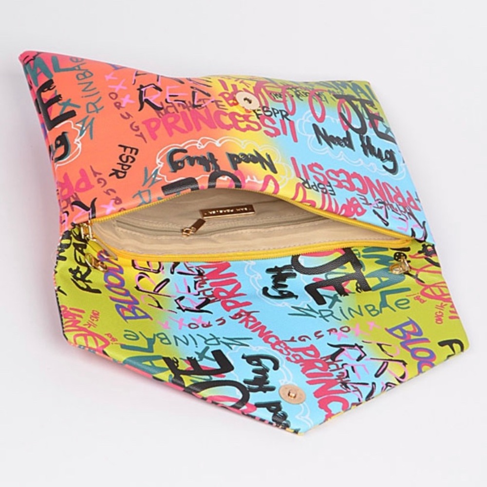 Graffiti Clutch Handbag - Picture 5 of 6
